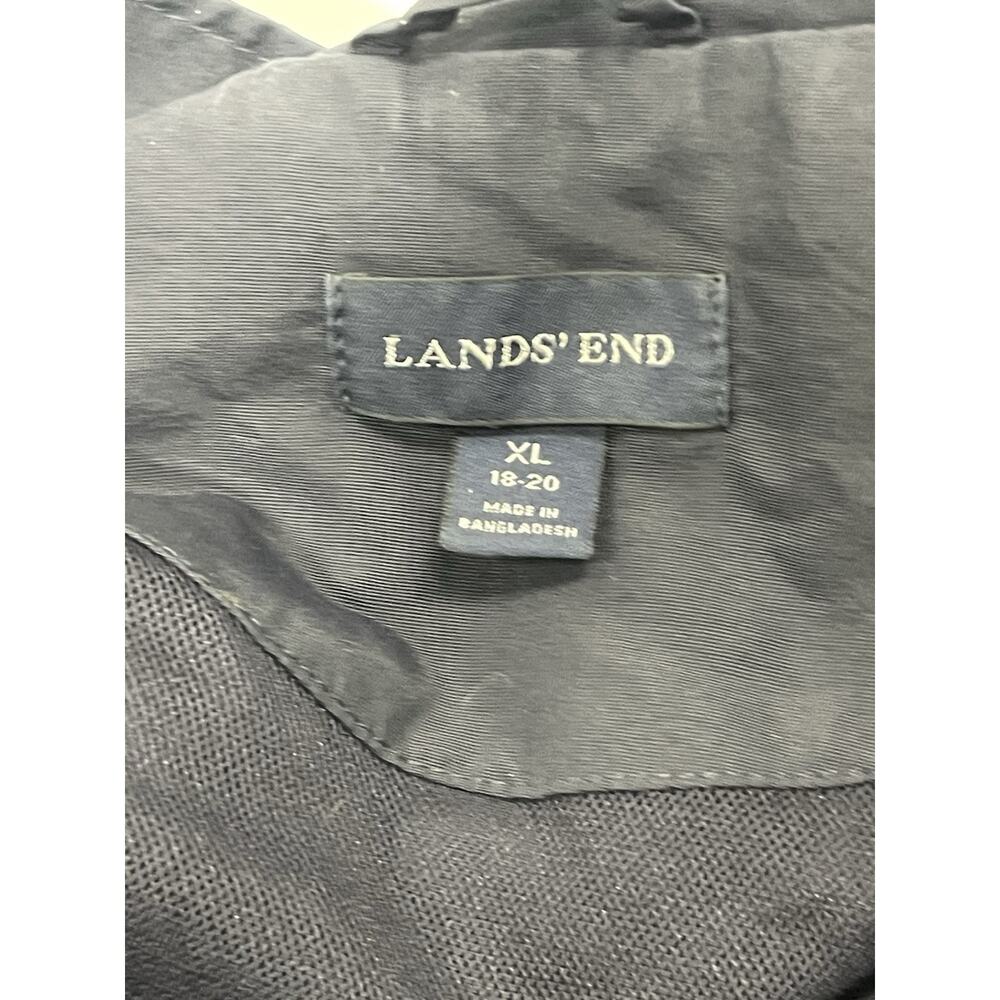 Lands' End Jacket Winter Coat HOODED Hood Black Kid's Youth 18/20 XL - Picture 6 of 6